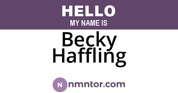 Becky Haffling