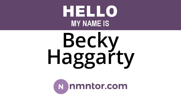 Becky Haggarty