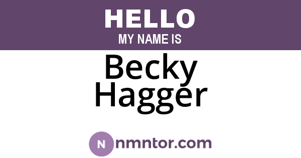Becky Hagger