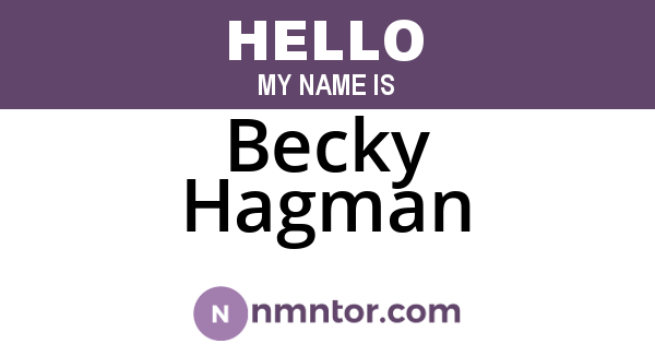 Becky Hagman