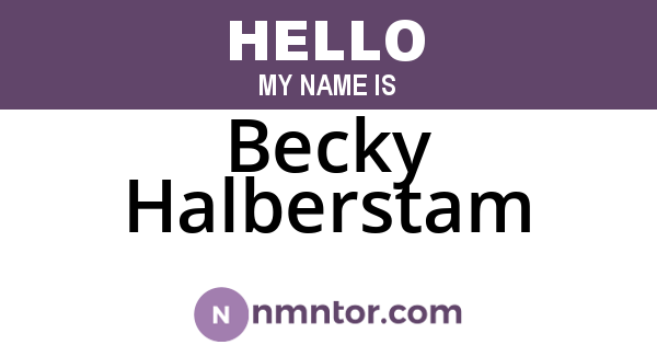 Becky Halberstam
