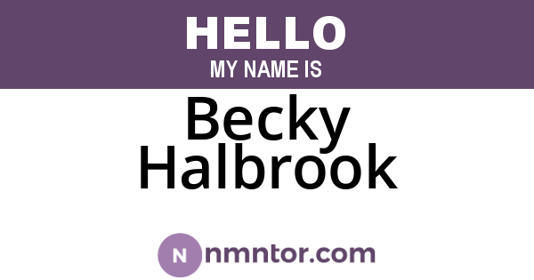 Becky Halbrook