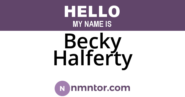 Becky Halferty