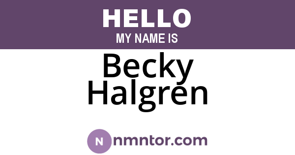 Becky Halgren