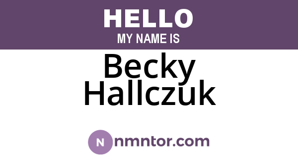 Becky Hallczuk