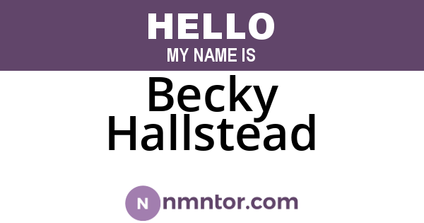 Becky Hallstead