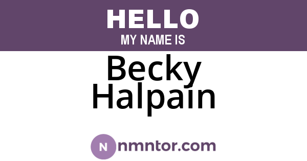 Becky Halpain