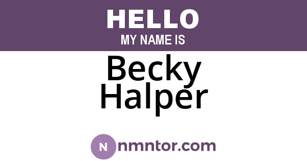 Becky Halper