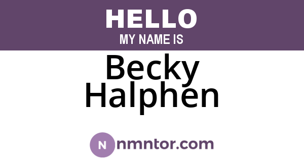 Becky Halphen