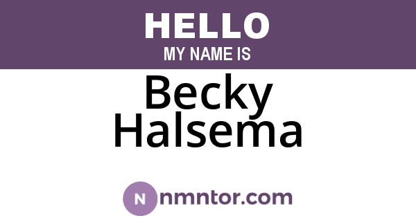 Becky Halsema