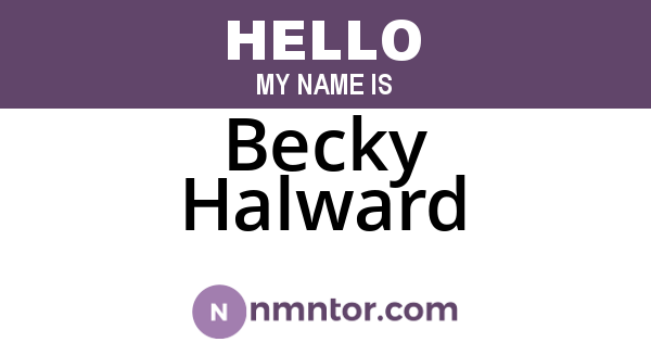 Becky Halward
