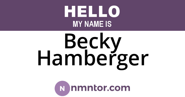 Becky Hamberger