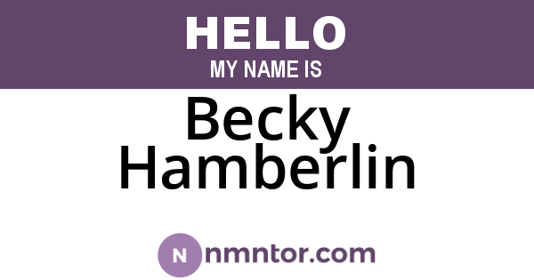 Becky Hamberlin