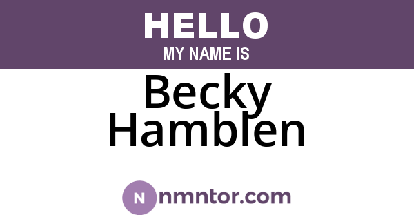 Becky Hamblen