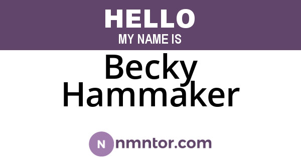Becky Hammaker