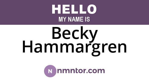 Becky Hammargren
