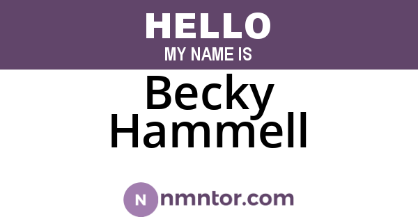 Becky Hammell