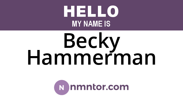 Becky Hammerman