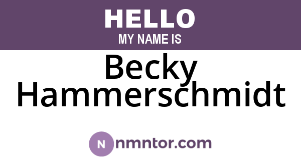Becky Hammerschmidt
