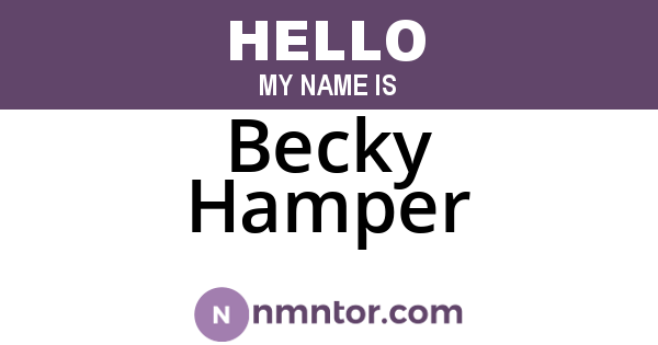 Becky Hamper