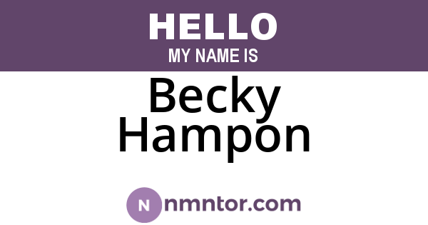 Becky Hampon