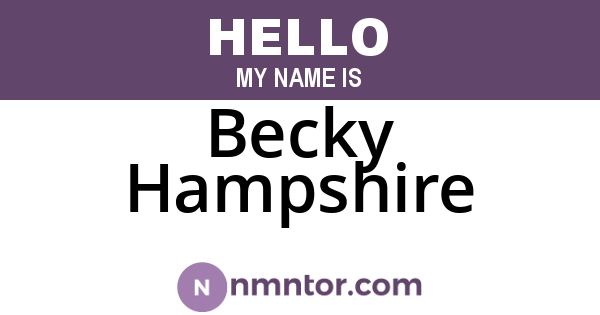 Becky Hampshire