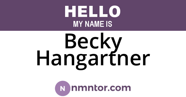 Becky Hangartner
