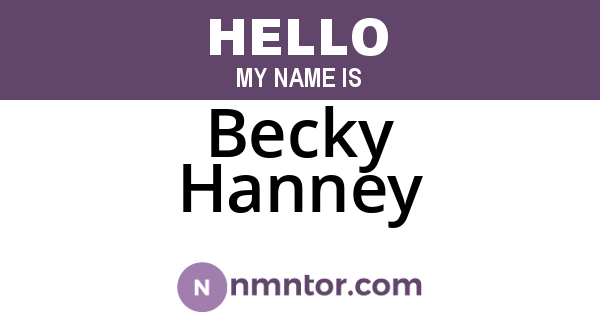 Becky Hanney