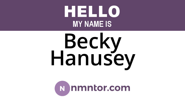 Becky Hanusey