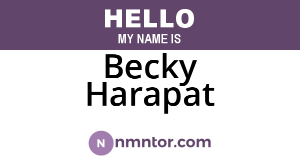 Becky Harapat