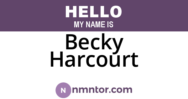 Becky Harcourt