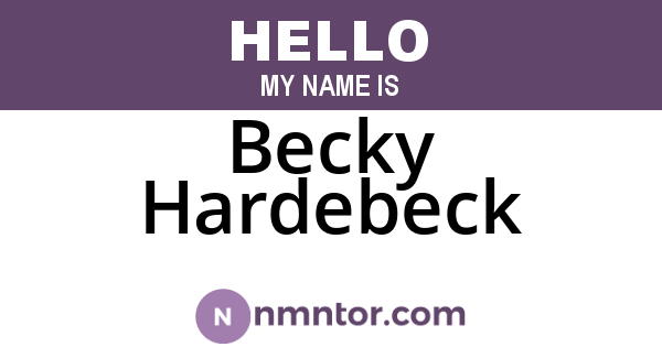 Becky Hardebeck