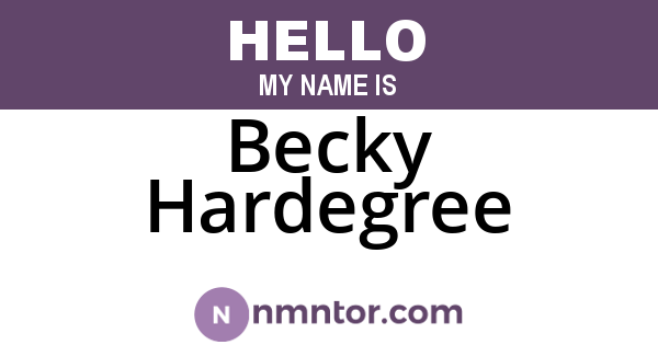 Becky Hardegree