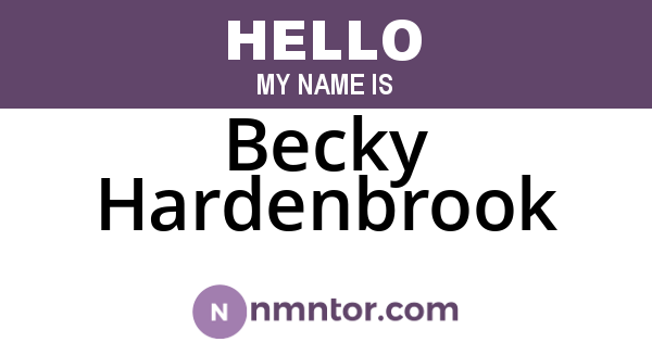 Becky Hardenbrook