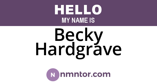 Becky Hardgrave
