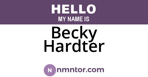 Becky Hardter