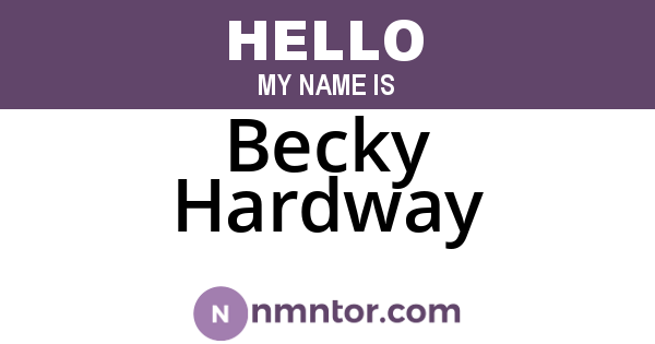 Becky Hardway