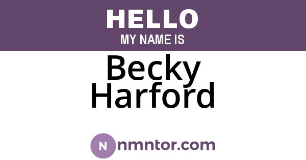Becky Harford