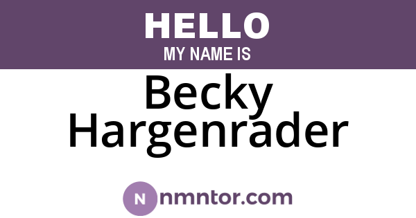 Becky Hargenrader
