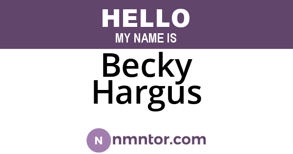 Becky Hargus