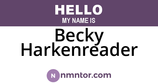Becky Harkenreader