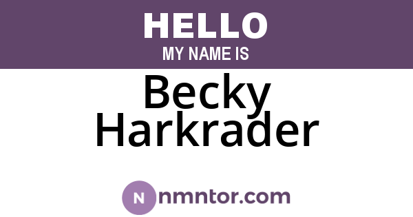 Becky Harkrader
