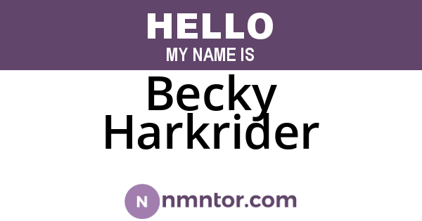 Becky Harkrider