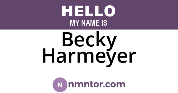 Becky Harmeyer