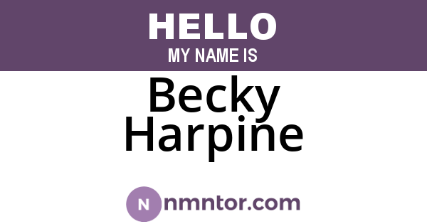 Becky Harpine