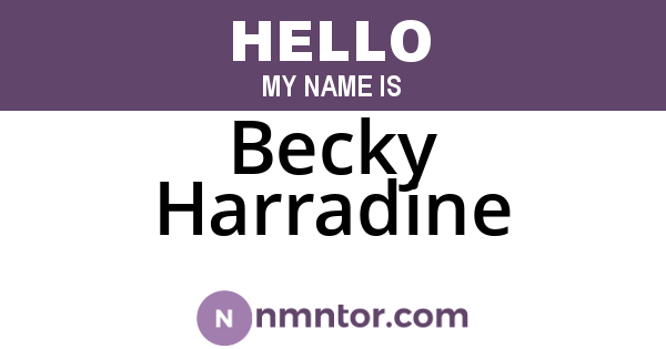 Becky Harradine
