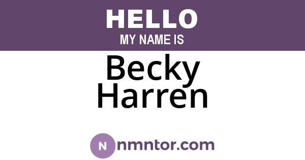 Becky Harren