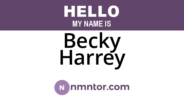 Becky Harrey