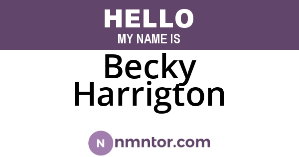 Becky Harrigton