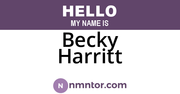 Becky Harritt